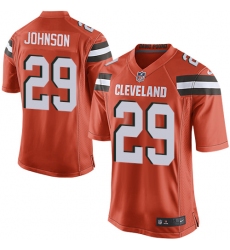 Men's Nike Cleveland Browns #29 Duke Johnson Game Orange Alternate NFL Jersey
