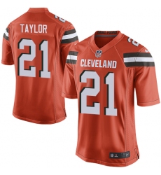 Men's Nike Cleveland Browns #21 Jamar Taylor Game Orange Alternate NFL Jersey