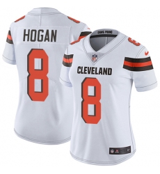 Women's Nike Cleveland Browns #8 Kevin Hogan Elite White NFL Jersey