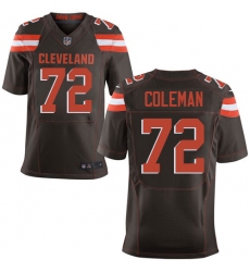 Men's Nike Cleveland Browns #72 Shon Coleman Elite Brown Team Color NFL Jersey