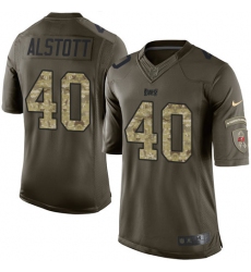Youth Nike Tampa Bay Buccaneers #40 Mike Alstott Elite Green Salute to Service NFL Jersey