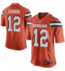 Men's Nike Cleveland Browns #12 Josh Gordon Game Orange Alternate NFL Jersey