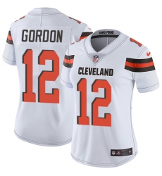 Women's Nike Cleveland Browns #12 Josh Gordon Elite White NFL Jersey