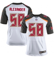 Men's Nike Tampa Bay Buccaneers #58 Kwon Alexander Elite White NFL Jersey