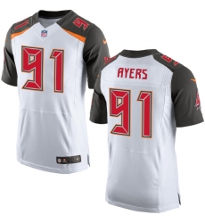 Men's Nike Tampa Bay Buccaneers #91 Robert Ayers Elite White NFL Jersey