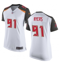 Women's Nike Tampa Bay Buccaneers #91 Robert Ayers Game White NFL Jersey