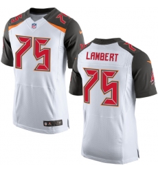 Men's Nike Tampa Bay Buccaneers #75 Davonte Lambert Elite White NFL Jersey