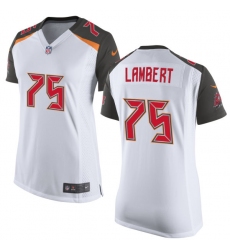Women's Nike Tampa Bay Buccaneers #75 Davonte Lambert Game White NFL Jersey