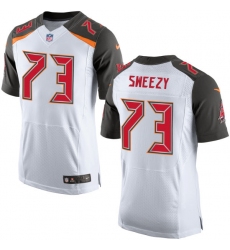 Men's Nike Tampa Bay Buccaneers #73 J. R. Sweezy Elite White NFL Jersey
