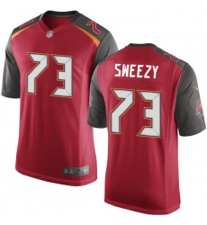Men's Nike Tampa Bay Buccaneers #73 J. R. Sweezy Game Red Team Color NFL Jersey