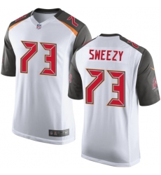 Men's Nike Tampa Bay Buccaneers #73 J. R. Sweezy Game White NFL Jersey