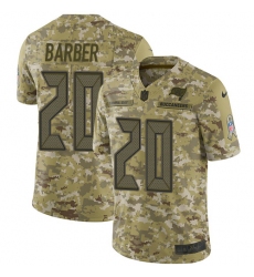 Men's Nike Tampa Bay Buccaneers #20 Ronde Barber Limited Camo 2018 Salute to Service NFL Jersey