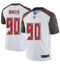 Men's Nike Tampa Bay Buccaneers #90 Chris Baker White Vapor Untouchable Limited Player NFL Jersey
