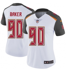 Women's Nike Tampa Bay Buccaneers #90 Chris Baker Elite White NFL Jersey