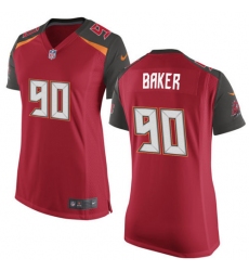 Women's Nike Tampa Bay Buccaneers #90 Chris Baker Game Red Team Color NFL Jersey