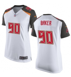 Women's Nike Tampa Bay Buccaneers #90 Chris Baker Game White NFL Jersey