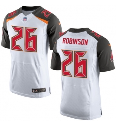 Men's Nike Tampa Bay Buccaneers #26 Josh Robinson Elite White NFL Jersey