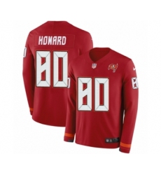 Youth Nike Tampa Bay Buccaneers #80 O. J. Howard Limited Red Therma Long Sleeve NFL Jersey