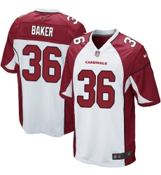 Men's Nike Arizona Cardinals #36 Budda Baker Game White NFL Jersey