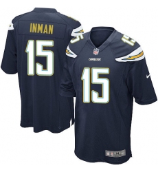 Men's Nike Los Angeles Chargers #15 Dontrelle Inman Game Navy Blue Team Color NFL Jersey