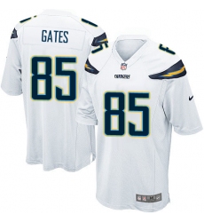Men's Nike Los Angeles Chargers #85 Antonio Gates Game White NFL Jersey