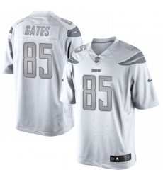 Men's Nike Los Angeles Chargers #85 Antonio Gates Limited White Platinum NFL Jersey