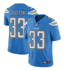 Men's Nike Los Angeles Chargers #33 Tre Boston Electric Blue Alternate Vapor Untouchable Limited Player NFL Jersey