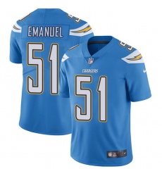 Youth Nike Los Angeles Chargers #51 Kyle Emanuel Electric Blue Alternate Vapor Untouchable Limited Player NFL Jersey