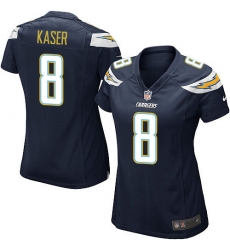 Women's Nike Los Angeles Chargers #8 Drew Kaser Game Navy Blue Team Color NFL Jersey