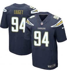 Men's Nike Los Angeles Chargers #94 Corey Liuget Elite Navy Blue Team Color NFL Jersey