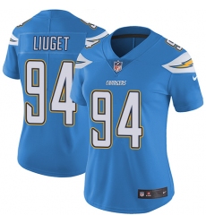 Women's Nike Los Angeles Chargers #94 Corey Liuget Electric Blue Alternate Vapor Untouchable Limited Player NFL Jersey