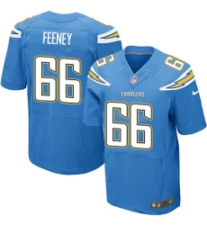 Men's Nike Los Angeles Chargers #66 Dan Feeney Elite Electric Blue Alternate NFL Jersey