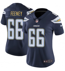 Women's Nike Los Angeles Chargers #66 Dan Feeney Elite Navy Blue Team Color NFL Jersey