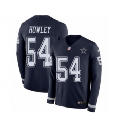Men's Nike Dallas Cowboys #54 Chuck Howley Limited Navy Blue Therma Long Sleeve NFL Jersey