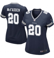 Women's Nike Dallas Cowboys #20 Darren McFadden Game Navy Blue Team Color NFL Jersey