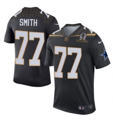 Men's Nike Dallas Cowboys #77 Tyron Smith Elite Black Team Irvin 2016 Pro Bowl NFL Jersey