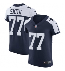 Men's Nike Dallas Cowboys #77 Tyron Smith Navy Blue Throwback Alternate Vapor Untouchable Elite Player NFL Jersey