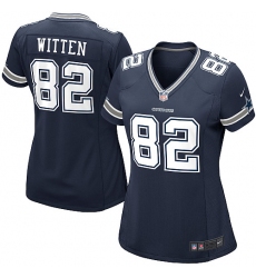Women's Nike Dallas Cowboys #82 Jason Witten Game Navy Blue Team Color NFL Jersey