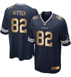 Youth Nike Dallas Cowboys #82 Jason Witten Elite Navy/Gold Team Color NFL Jersey