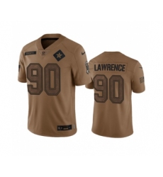Men's Nike Dallas Cowboys #90 DeMarcus Lawrence 2023 Brown Salute To Service Limited Football Stitched Jersey