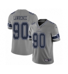 Women's Dallas Cowboys #90 DeMarcus Lawrence Limited Gray Inverted Legend Football Jersey