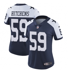 Women's Nike Dallas Cowboys #59 Anthony Hitchens Elite Navy Blue Throwback Alternate NFL Jersey