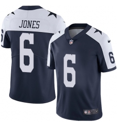 Men's Nike Dallas Cowboys #6 Chris Jones Navy Blue Throwback Alternate Vapor Untouchable Limited Player NFL Jersey