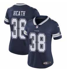 Women's Nike Dallas Cowboys #38 Jeff Heath Navy Blue Team Color Vapor Untouchable Limited Player NFL Jersey