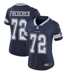 Women's Nike Dallas Cowboys #72 Travis Frederick Elite Navy Blue Team Color NFL Jersey