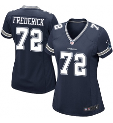 Women's Nike Dallas Cowboys #72 Travis Frederick Game Navy Blue Team Color NFL Jersey