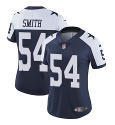 Women's Nike Dallas Cowboys #54 Jaylon Smith Elite Navy Blue Throwback Alternate NFL Jersey