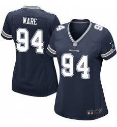 Women's Nike Dallas Cowboys #94 DeMarcus Ware Game Navy Blue Team Color NFL Jersey
