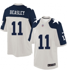Men's Nike Dallas Cowboys #11 Cole Beasley Limited White Throwback Alternate NFL Jersey