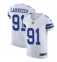 Men's Nike Dallas Cowboys #91 L. P. Ladouceur Elite White NFL Jersey